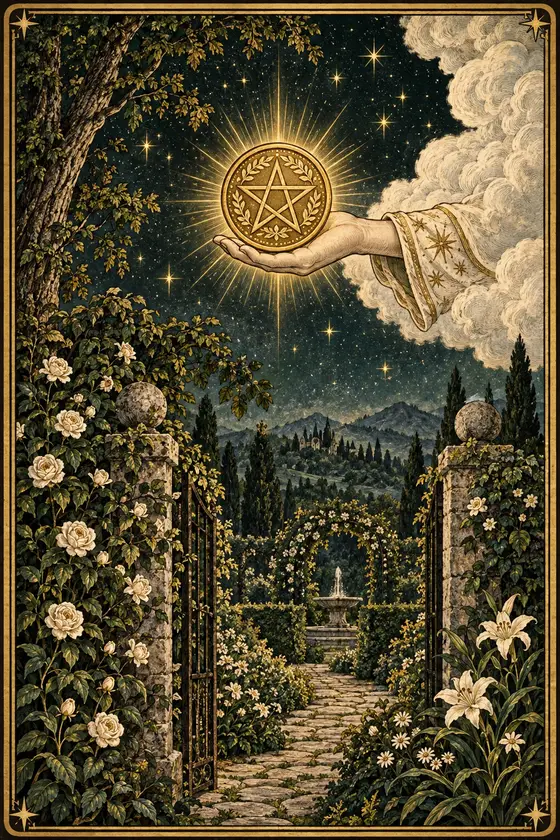 森林星夜塔羅:錢幣一